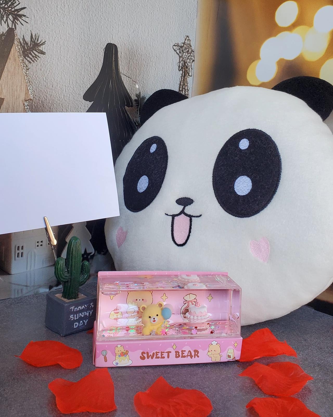 🐼✨ Pandalı Yastık & Cam Süsü Seti | Sevimli, Huzurlu ve Dekoratif