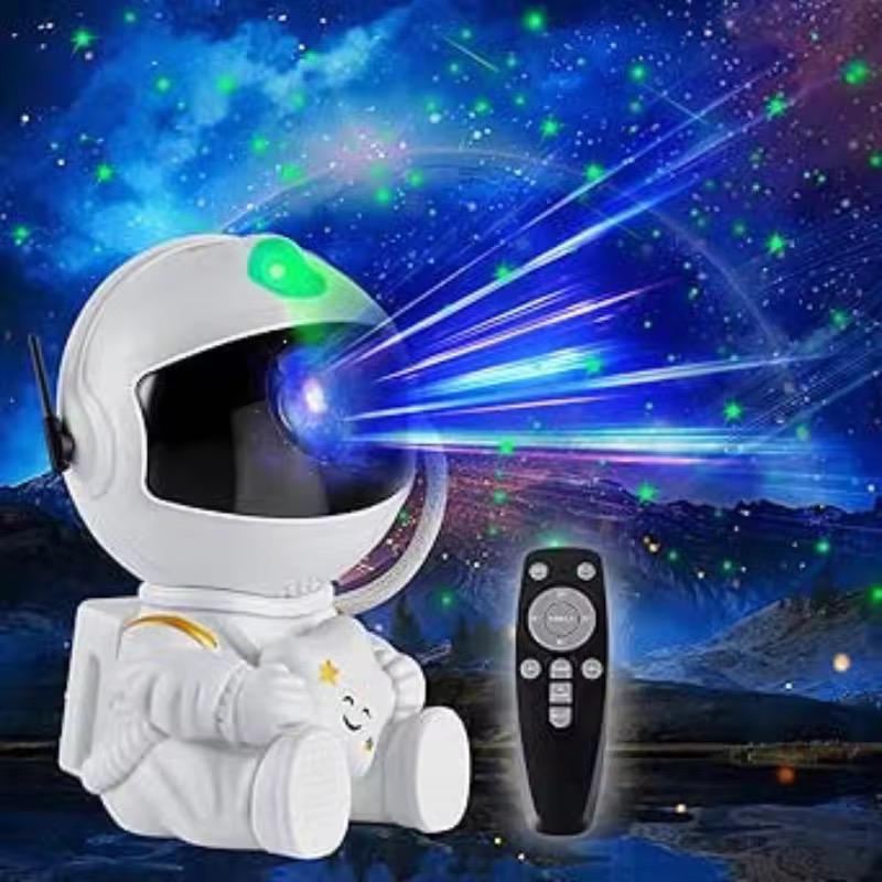 zay Temalı Astronot Yıldız ve Nebula Projektörü