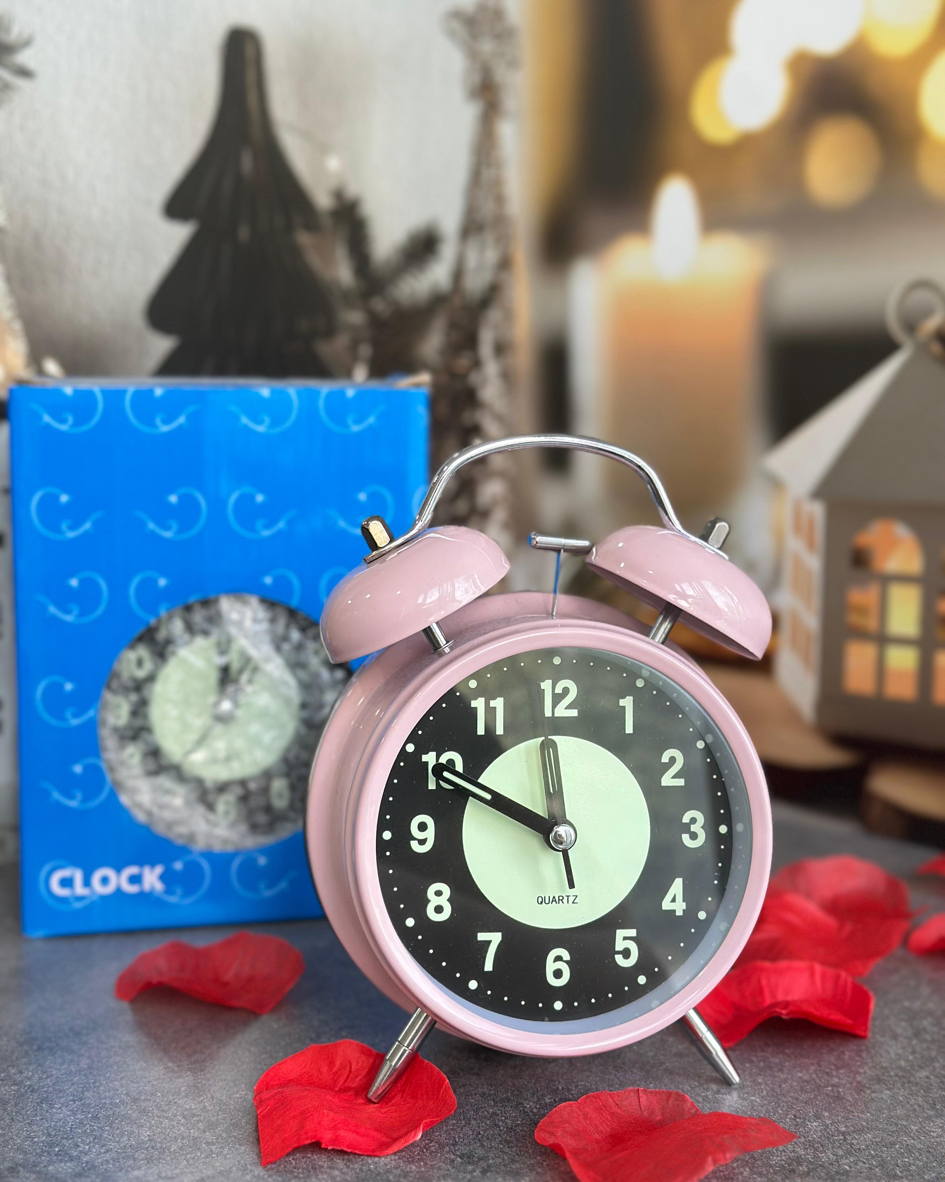 Retro Çift Zilli Metal Masa Saati ⏰