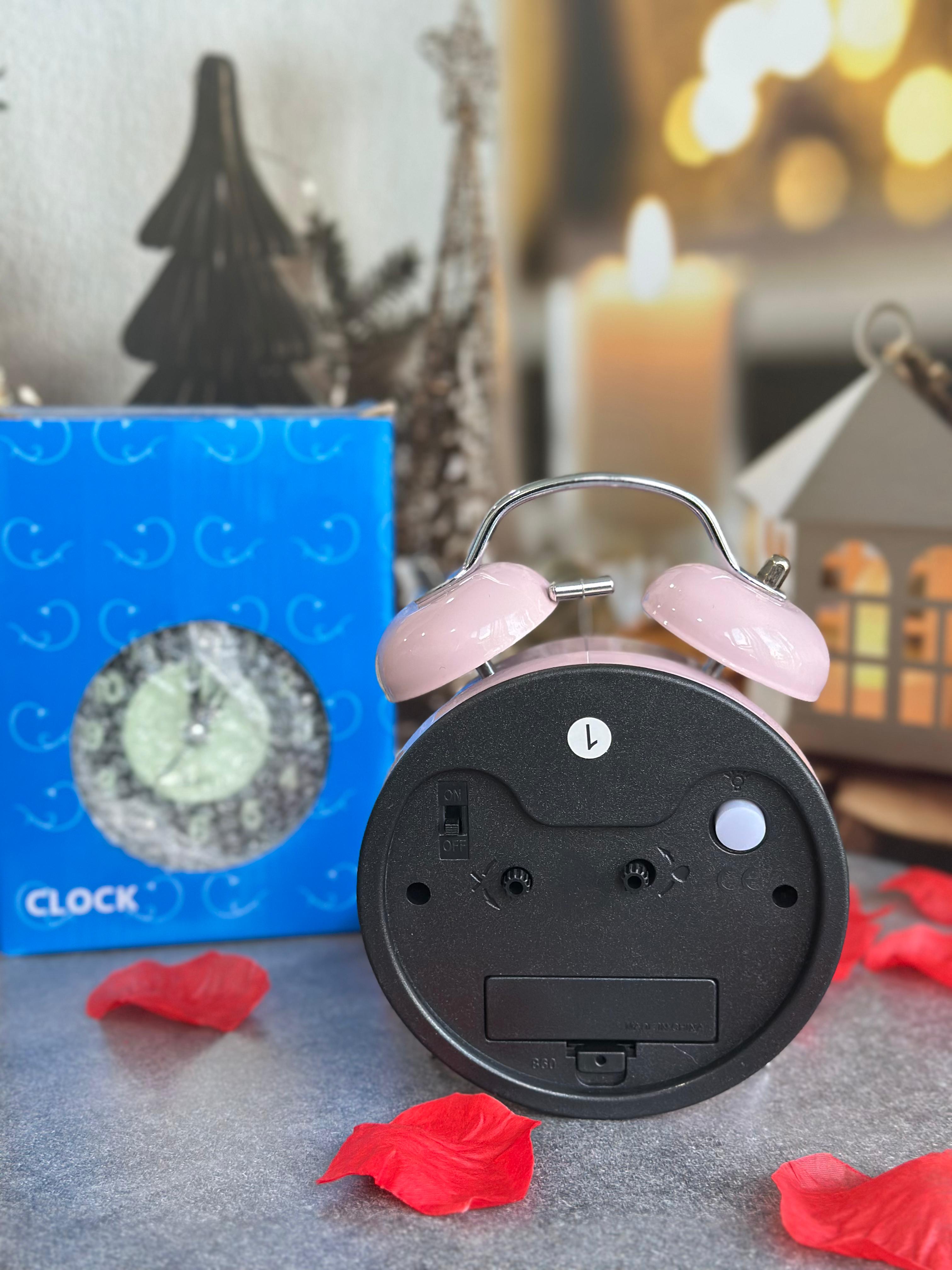 Retro Çift Zilli Metal Masa Saati ⏰