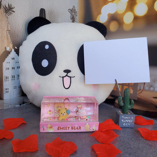 🐼✨ Pandalı Yastık & Cam Süsü Seti | Sevimli, Huzurlu ve Dekoratif