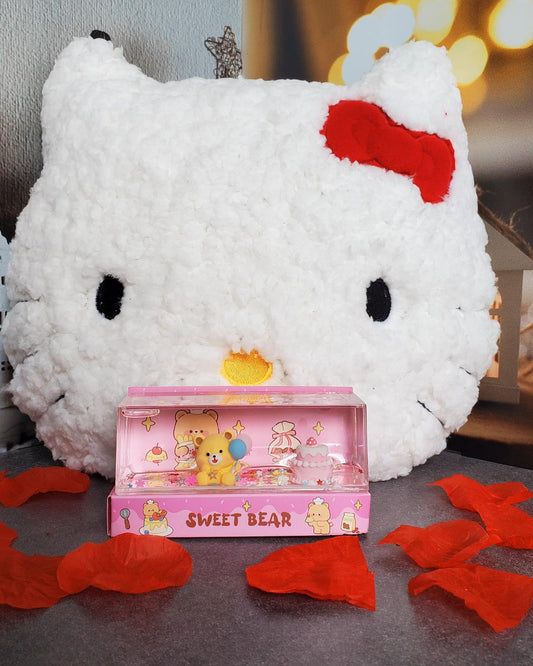 🎀✨ Hello Kitty Kafa Yastığı & Cam Süsü Seti | Sevimli ve Işıltılı Dekor Seti