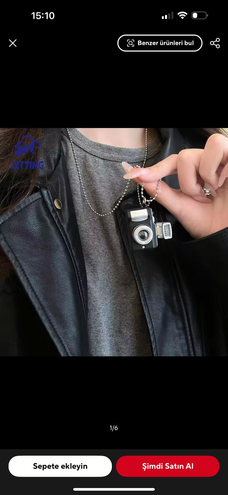 Fotoğraf Makinası Kolye Flaşlı