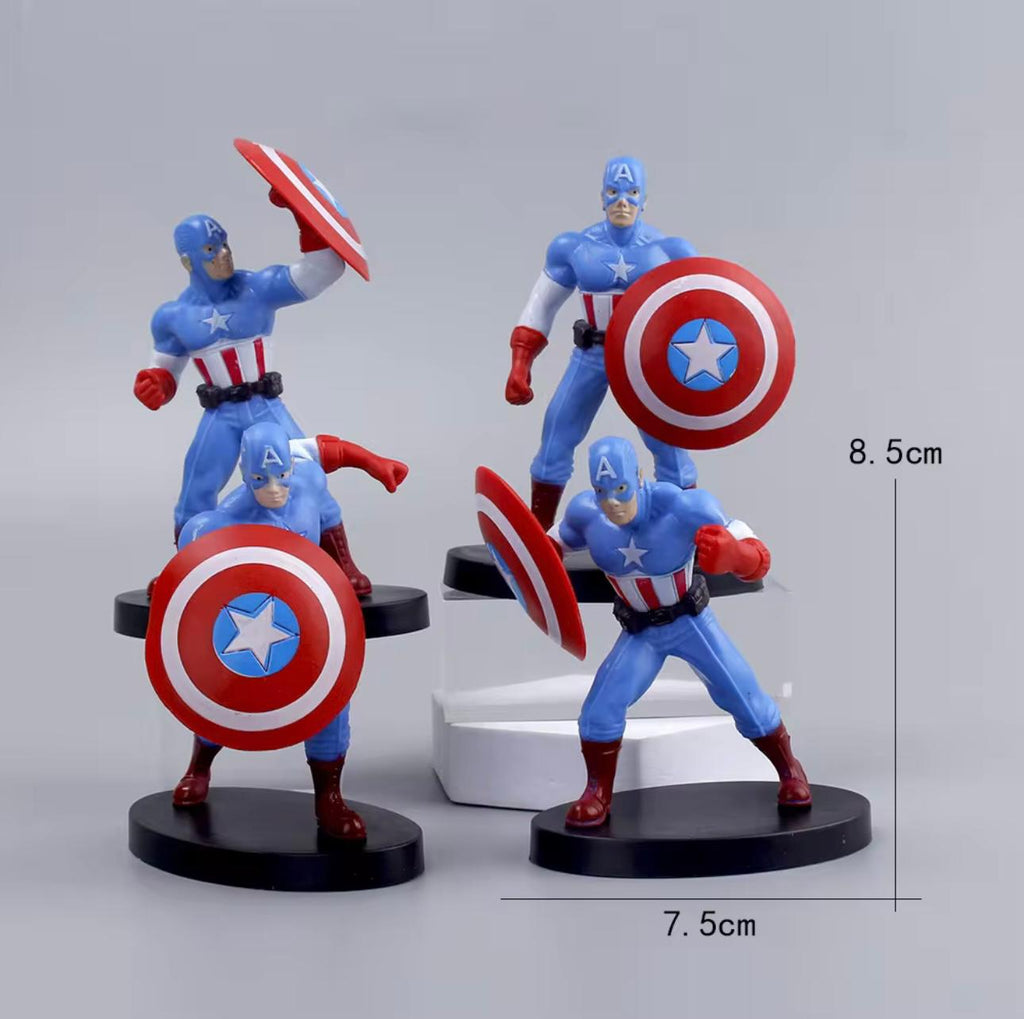 4'lü Süper Kahraman Figür Set (Kaptan Amerika)