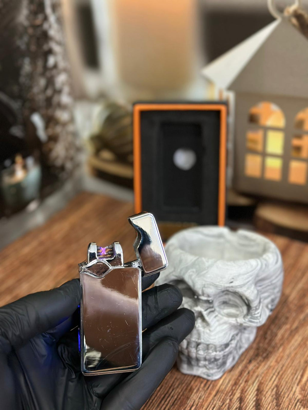 Kişiye Özel İsimli Elektrikli Çakmak ve Kafa Tası Küllük Set