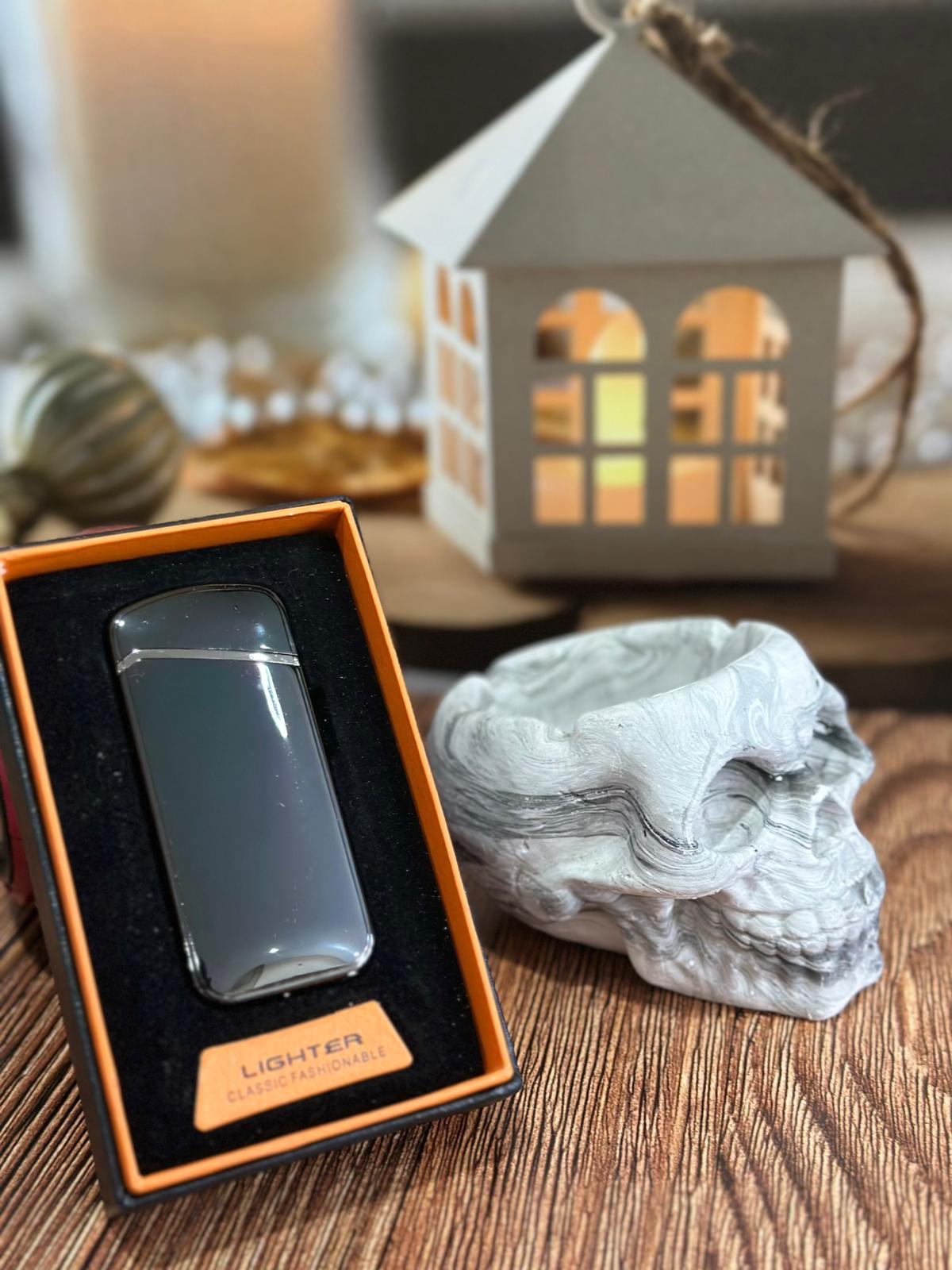 Kişiye Özel İsimli Elektrikli Çakmak ve Kafa Tası Küllük Set