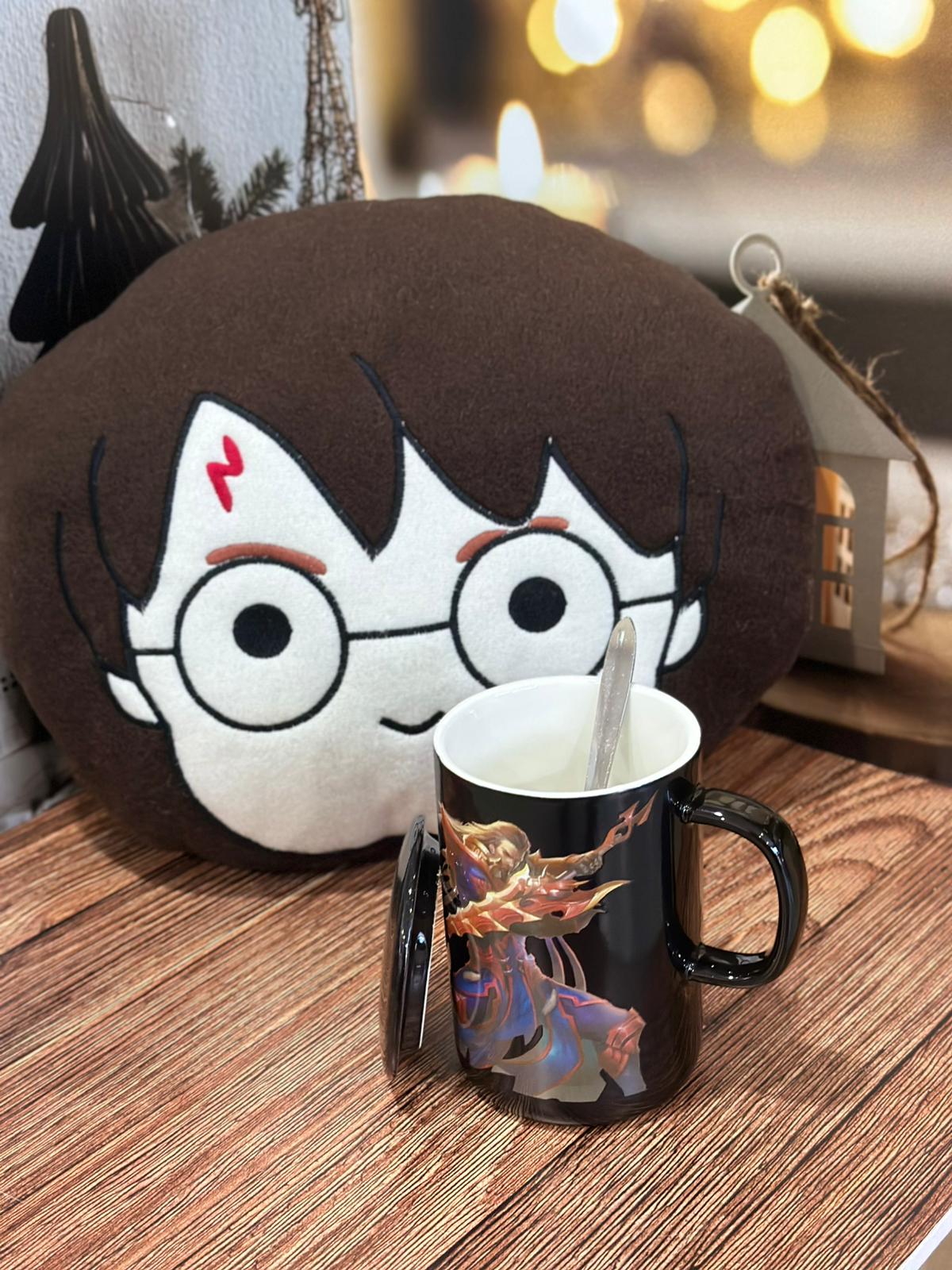 Renk Değiştiren LOL Kupa Bardak ve Harry Potter Yastık Hediye Seti