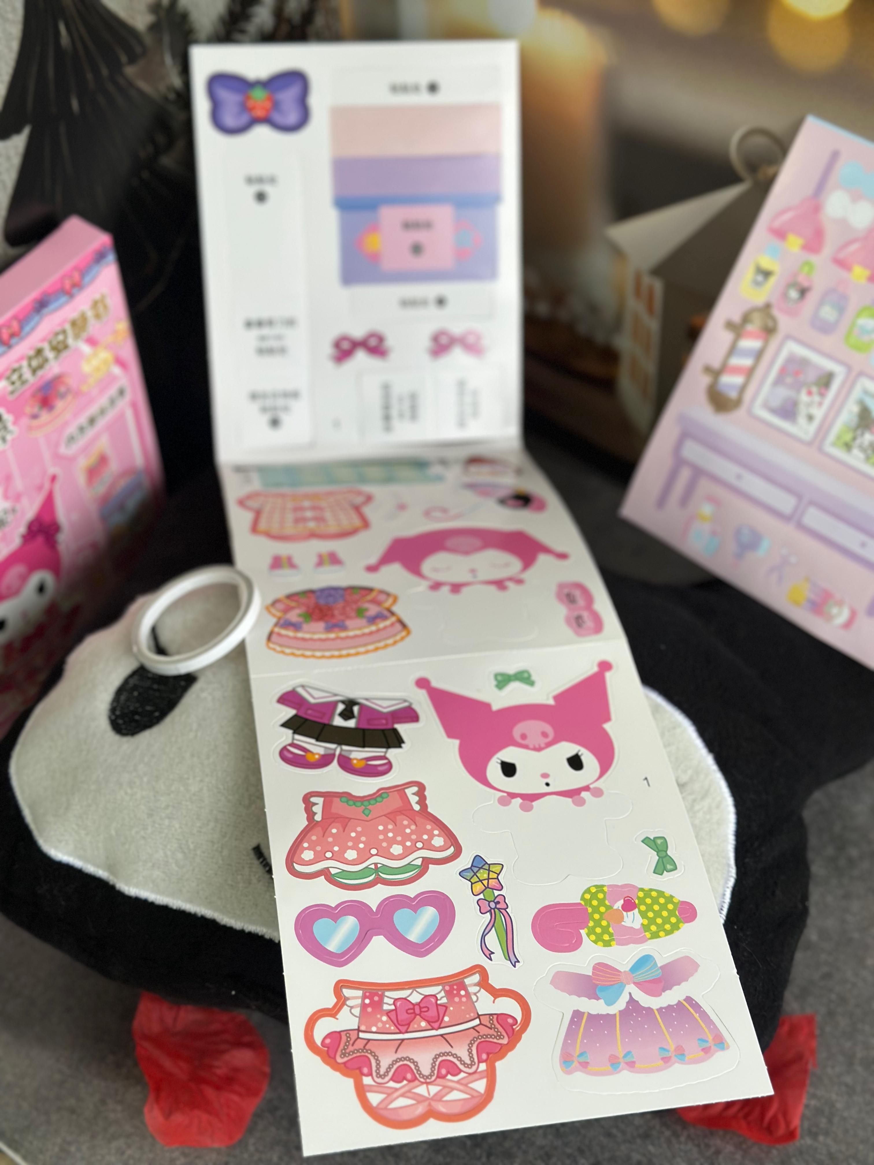 Kuromi Temalı Pelüş Oyuncak ve Sticker Kitap Seti 🎀💜